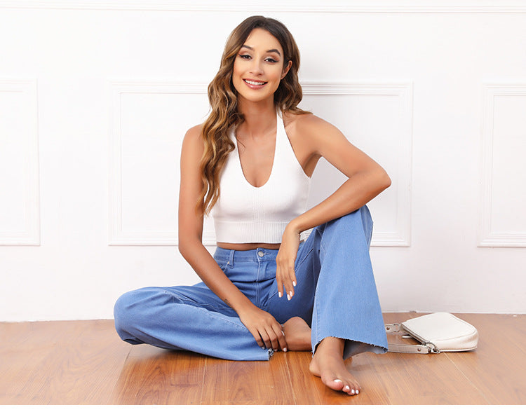 High Waist Wide Leg Denim Pants